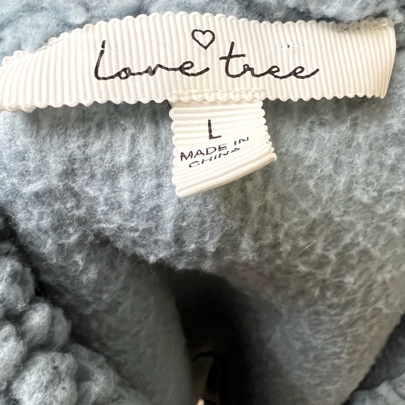 Dusty Blue Faux Shearling Sweater - Picture 4 of 7